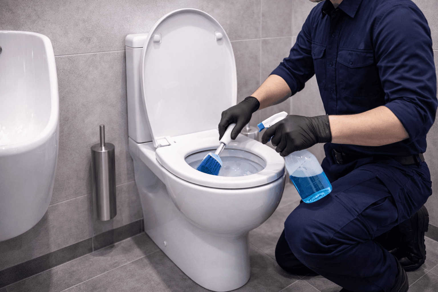 Cleaning Toilets & Urinals