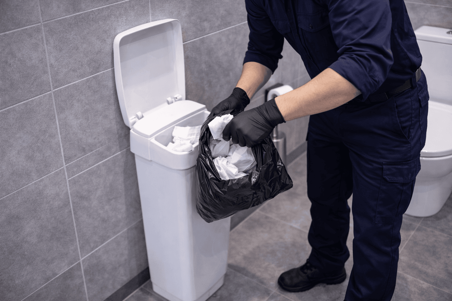 Emptying Sanitary Bins