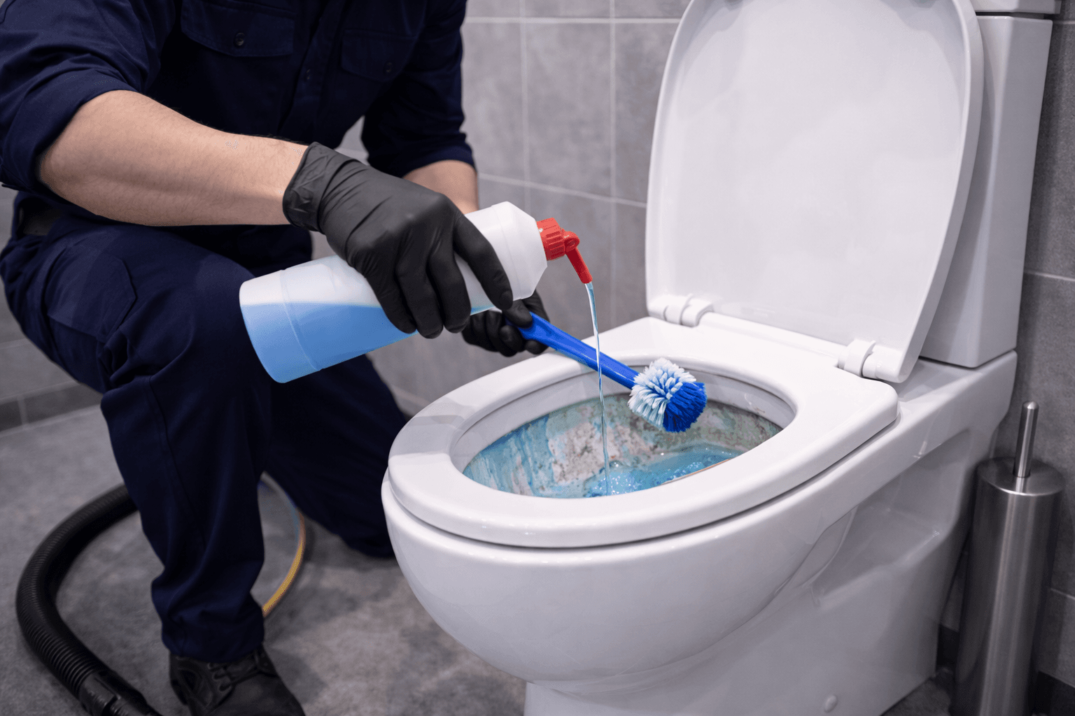 Intensive Entkalkung von Toiletten und Urinalen